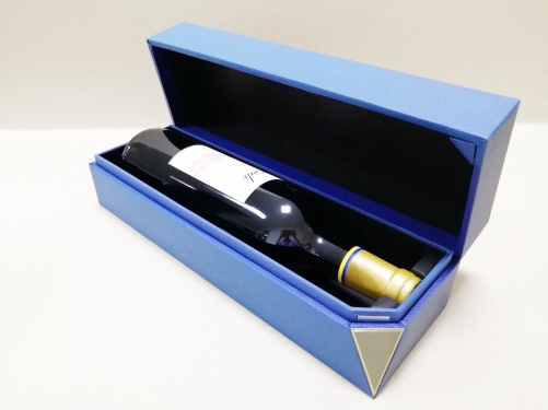 Blue Matte Special paper Magnetic Clamshell box Cardboard Wine Box FSC Packaging Customizable