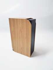 FSC Woodgrained paper Flocking EVA Sliding Wine box