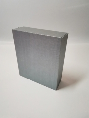 FSC Book shaped uncovering Silvery special paper wine box