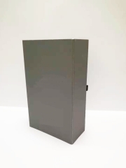 FSC Gray special paper book type magnetic turnover wine box