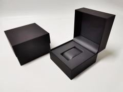Hot Selling Black Plastic Single Watch Box Custom Logo Watch Gift Packaging Box