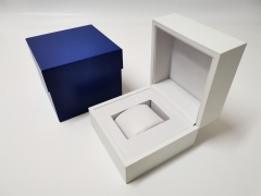 OEM White plastic Watch box with FSC paper for Watch packing box