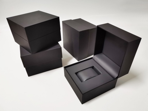 Hot Selling Black Plastic Single Watch Box Custom Logo Watch Gift Packaging Box