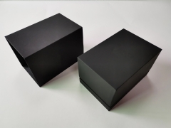 Black Soft touch paper Top and lid Watch box