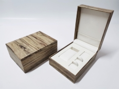 Hand Interchangeable Strap Box Wood grain PU leather Exhibition Set Watch boxes