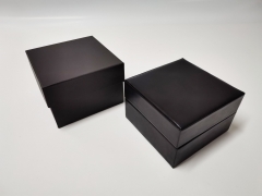 Black PU Leather Plastic moulding Watch box