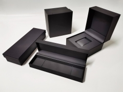Hot Selling Black Plastic Single Long Watch Box Custom Logo Watch Gift Packaging Box