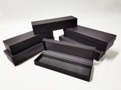 Hot Selling Black Plastic Single Long Watch Box Custom Logo Watch Gift Packaging Box