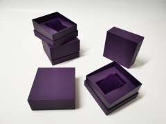 FSC Violet Texture paper Square Watch box Gift box