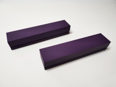 FSC Violet Texture paper Long Watch box Gift box