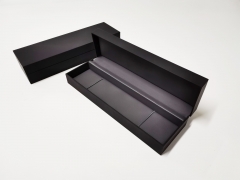 Hot Selling Black Plastic Single Long Watch Box Custom Logo Watch Gift Packaging Box