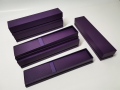 FSC Violet Texture paper Long Watch box Gift box