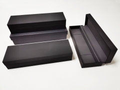 Hot Selling Black Plastic Single Long Watch Box Custom Logo Watch Gift Packaging Box