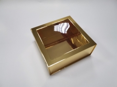 FSC Luxury customized golden paper cardboard magnetic folding foldable magnet gift packaging box