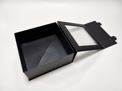 Custom Luxury Cardboard boxes design your logo Packaging Black Magnetic folding Gift Box