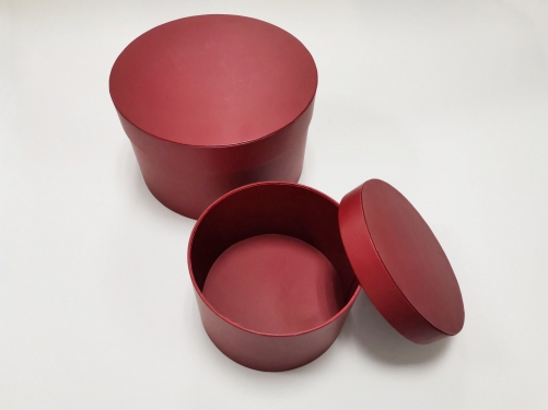 CMYK red printing circular gift box