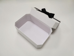 Popular Top and lid box octagonal bow makeup gift box