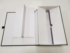 grey Special paper double wine glass bottle Foldablegift packaging magnetic Folding boxes