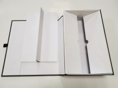 FSC grey Special paper double wine glass bottle Foldablegift packaging magnetic Folding boxes