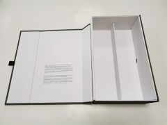 FSC grey Special paper double wine glass bottle Foldablegift packaging magnetic Folding boxes