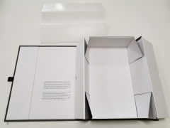 FSC grey Special paper double wine glass bottle Foldablegift packaging magnetic Folding boxes