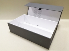 FSC grey Special paper double wine glass bottle Foldablegift packaging magnetic Folding boxes