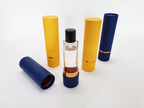 FSC Custom Design Cylindrical Cardboard Luxury Perfume Bottle Packaging CMYK Paper Tube